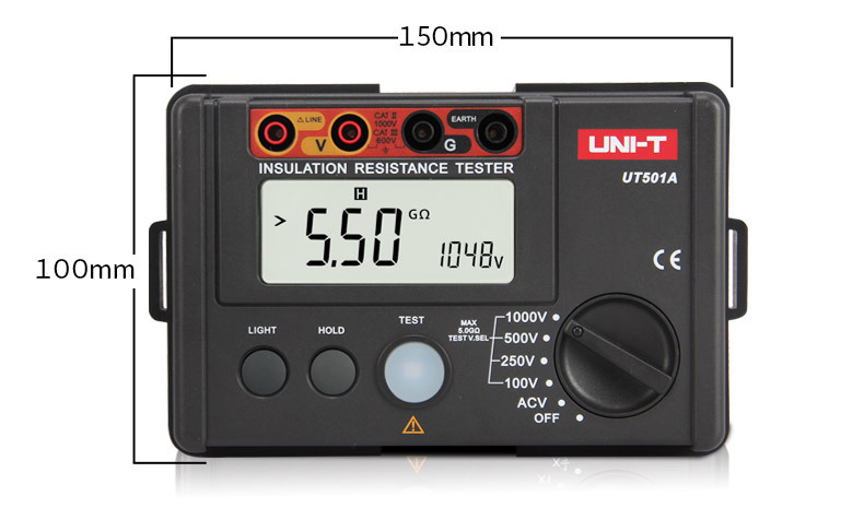 UNI-T UT502A Digital Insulation Resistance Tester Megohmmeter Voltmeter