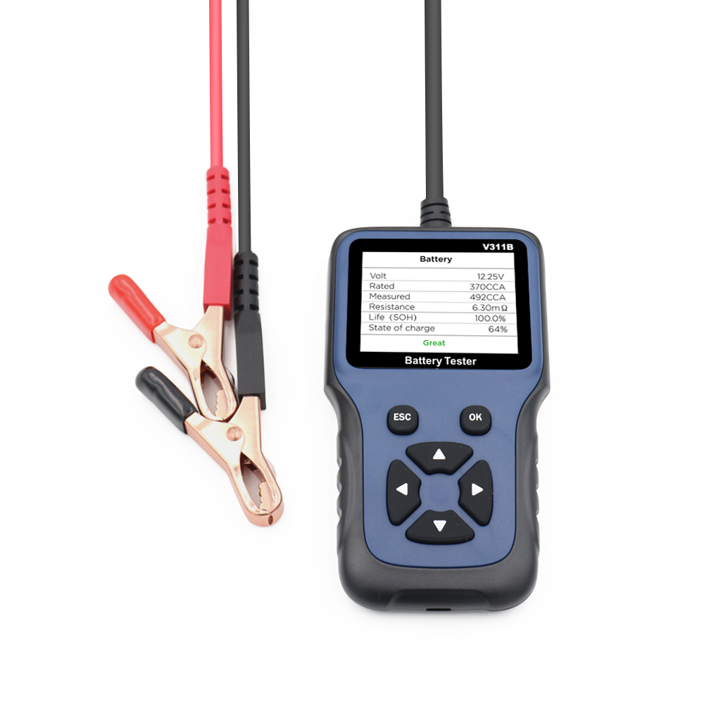 Automotive V311B Alternator Tester Digital Auto Battery Analyzer Charging Cranking System Tester for Car Truck Marine Motorcycle