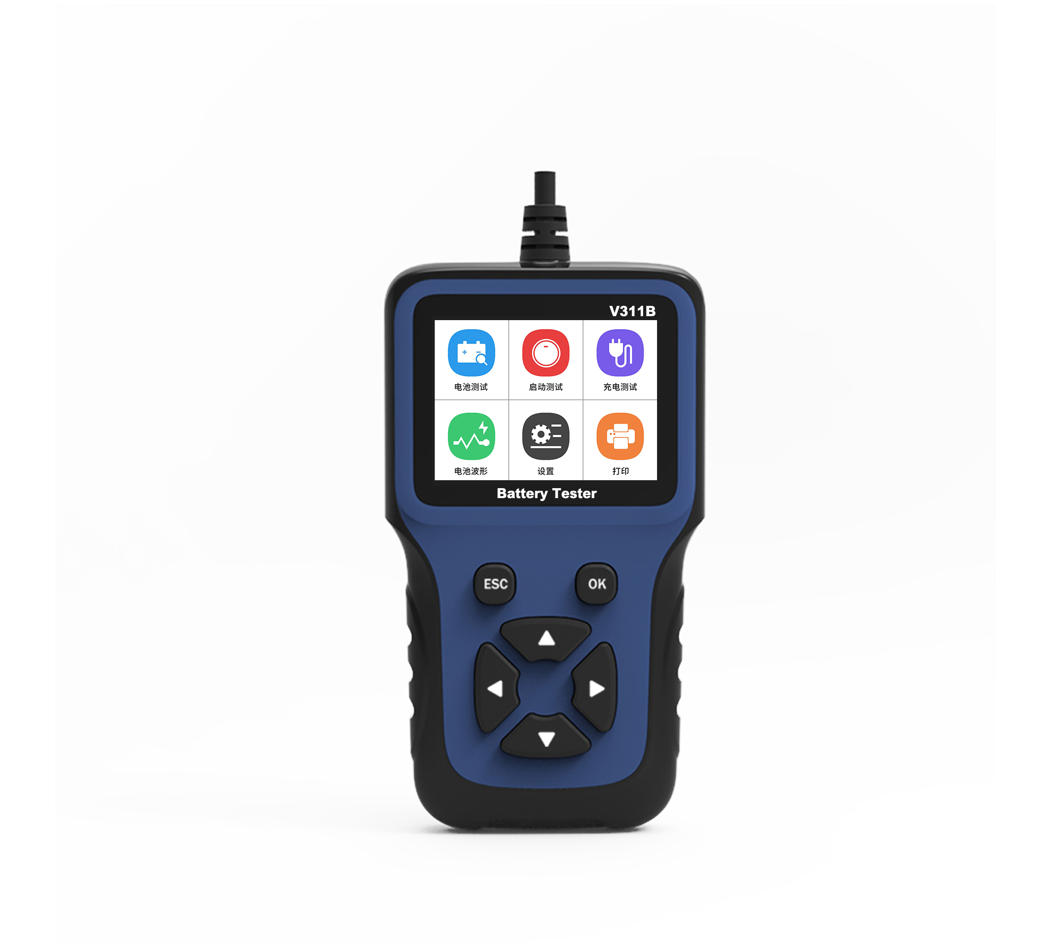 Automotive V311B Alternator Tester Digital Auto Battery Analyzer Charging Cranking System Tester for Car Truck Marine Motorcycle