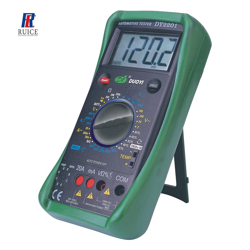DY2201 Digital Automotive Multifunction Multimeter Auto Car Overhaul Tool with Input Automatic Plugging System