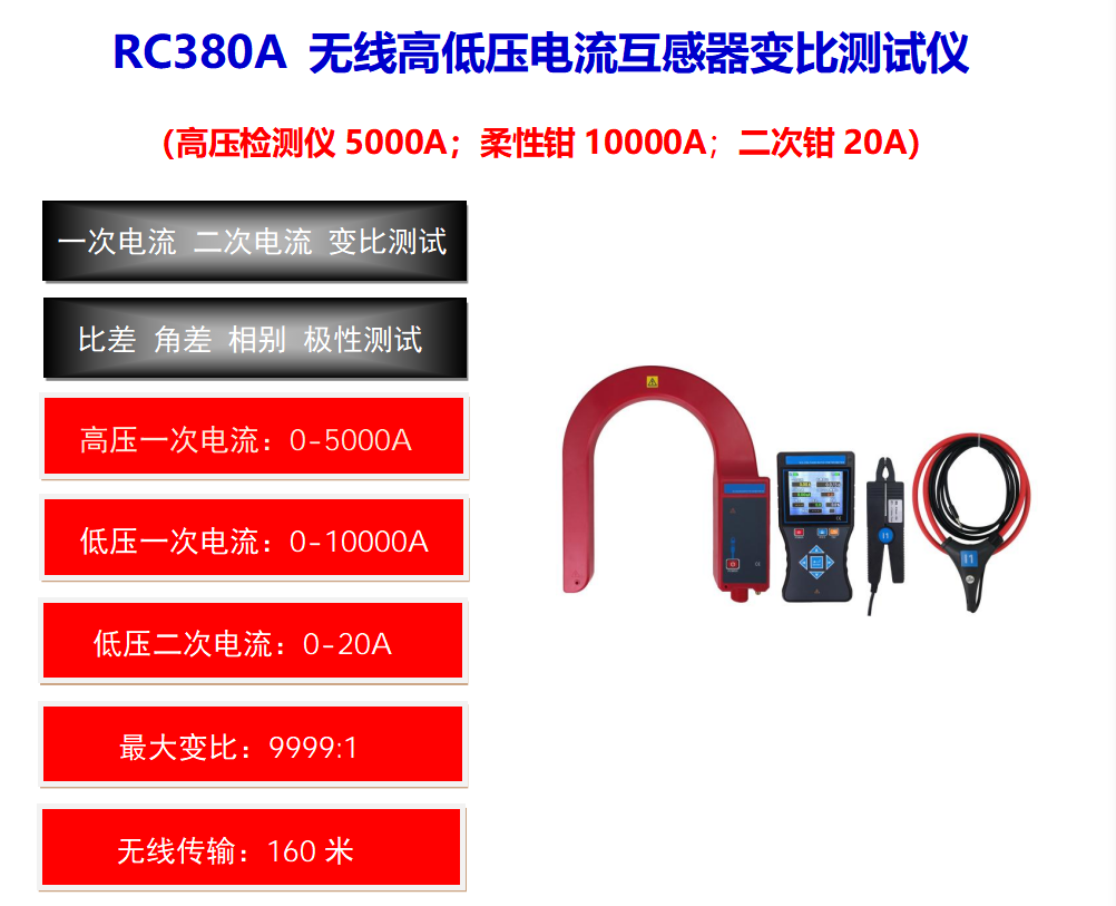 RC380A无线高压电流互感器变比测试仪